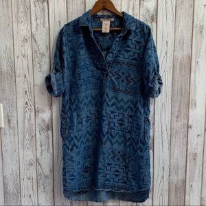 Philosophy denim tribal dress size small